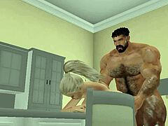 uh lucky neighbor i got fucked by that finest football hunk in the kitchen