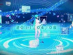 Hatsune Miku appears in Project Diva with a unique nude mod featuring pregnancy and special effects