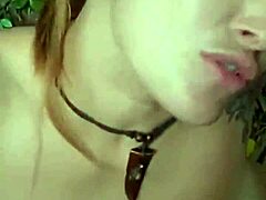 Chupando a rola mucha do guia in the forest with teasing cum on tits