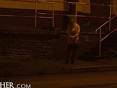Deviante - Blonde Milf Blindfolded, Oiled Up, and Roughly Fucked Doggystyle by Masked Man