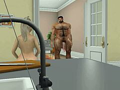 uh lucky neighbor i got fucked by that finest football hunk in the kitchen