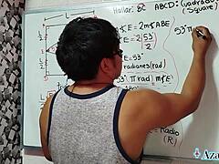 nerdy brazilian student learns sexual math in bedroom. teacher asks if you can cum inside.
