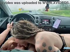 gave ride to my wifes friend she sucked my cock then we fucked rough by roadside while wife filmed wet pussy action
