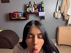 After classes, he took the cute Colombian student to a motel for hardcore doggystyle pounding until creampie