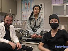 hey, check out dr tampa giving jasmine rose her tampa university entrance physical with gloves on
