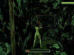 tomb raider randomness with nude public outdoor monster game bloopers and comic accidents. lara croft explores in funny unexpected mishaps.