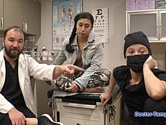 hey, check out dr tampa giving jasmine rose her tampa university entrance physical with gloves on