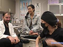 hey, check out dr tampa giving jasmine rose her tampa university entrance physical with gloves on