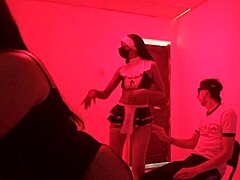 Sensual Dance Between Two Brunette Amateur Sluts at Birthday Party for Virgin Turning 18