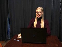 pretty kay lovely gets her big tits and wet pussy dripping cum in rough dildo fucking