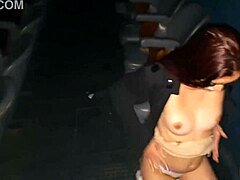 the cuckold husband took his wife to the porn cinema where she hooked up with random strangers