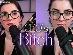 Wife dominates as the boss in this fantasy. She turns you into her submissive bitch through roleplay and maledom twists.