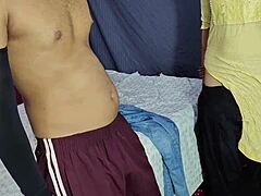 indian girl strips kurta salwar for intense boyfriend fuck with oiled submissive domination