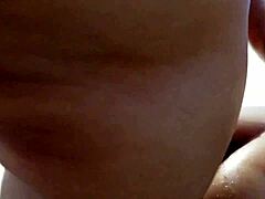 Breaking open Colombian girlfriend's ass with hard fucking as she moans in pleasure