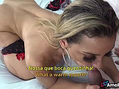 Brazilian blonde milf craves big cock oral after recent divorce from uninterested husband
