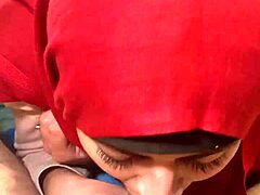 Overwhelmed by my first facial blowjob with mia in her niqab