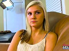 suggestive scene of horny blonde coeds bailey and olyssia sucking sharing cock for pounding