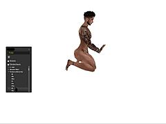 black toon fucks in various positions in the shop.