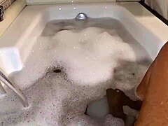 inviting my stepson home leads to him jerking off in my bathtub. he shows off his huge cock while i spy as stepmom.