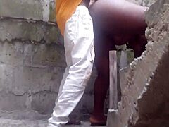 My brick layer neighbor FUCKS me hard in that uncompleted building with rough moans