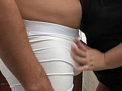 Wife rubs fat curvy ass on dick in doggy style to cum dryhumping free
