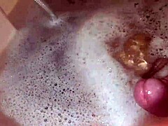inviting my stepson home leads to him jerking off in my bathtub. he shows off his huge cock while i spy as stepmom.