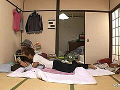 Asian teen couple engages in passionate sex leading to deep creampie orgasm. Clothes get ripped during intense uncensored encounter.