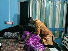 Oh man, I feel so hot watching this Indian couple, like the sexy wife just owns that hardcore sex with her young husband...