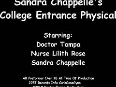 Tampa University Newbie Sandra Chappelle Undergoes Thorough Entrance Physical With Subtle Teasing Touches