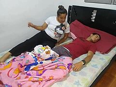 My Stepmom in Fishnets Gets Rough Fucked by Stepbrother in Roleplay Cosplay Action!