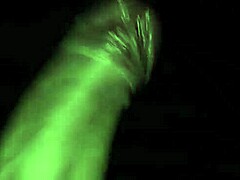 why is this spy sneaking into the shower, then jerking his enormous cock to cum and piss in her bedroom like a total freak?