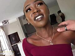 innocent skinny black model falls into sex trap at fake casting