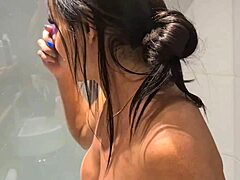 Oh wow, this boss is a genius, check what he did after spotting his Brazilian maid in the bath - straight to monster cock anal with creampie and facial!