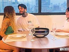 I challenged my friends to a game where the prize was a hot threesome in my apartment with Bruninha a Surfista and Stellar