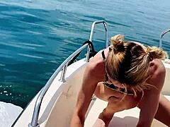 Watch this cute babe wash the boat in her sexy thong swimsuit now that summer arrived!