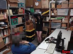 I feel so punished as this pale tiny 18+ teen suspect gets fucked hard by the LP officer in the office.