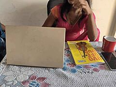 desi indian bhabhi was working in office when i brutally fucked her with creampie