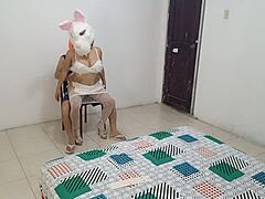 Halloween Surprise Sexy Bunny Stepmom In Slutty Lingerie Gets Fucked Doggystyle By Stepson. She Rides Him Passionately In Cowgirl For Homemade Creampie.