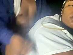 Ebony Bbw Sucks Cock And Gets Pounded In Eerie Forest