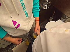 teacher cum in my panties in the school toilet, wet kinky public outdoor creampie thong pov?