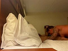 Deep throat my big cock in hotel