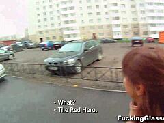 wanna see shy skinny teen rina with glasses get fucked doggystyle on stairway and cum hard?