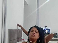I'm exhibiting myself for this fan online, he finished jerking off and made me cum so good part 2
