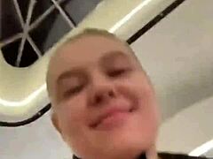 Walking with vibrator in pussy in the public makes this fat bbw teen with big natural tits orgasm hard