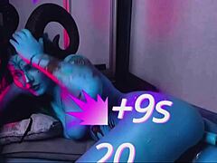 Tattooed Blue Slut With Huge Tits Gets Fucked Hard By Machine In Intense Orgasm