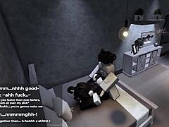 Roblox bunny-girl rides cock wildly until filled with cum
