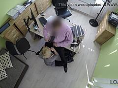 European blonde teen gives blowjob and fucks in casting interview for cash with Czech couple on bed.