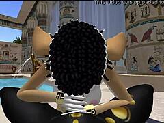 Lady Bastet Of Egypt Uses Her Servant Girl