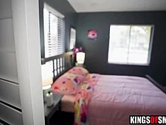 Voyeur step brother gives massage to fucked up family with pierced nipples