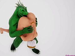 Reptile with two cocks breeds with an egyptian priestess of love! Furry monster 3d porn wild life with rough anal fucking